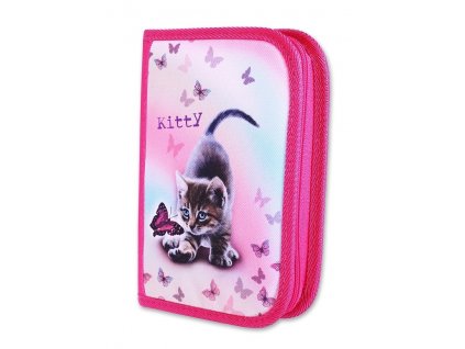 Školní penál 2-klopy Kitty (Varianta Neplněný penál)