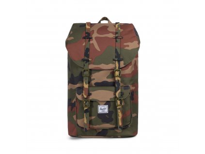 Pánský batoh Herschel Little America Woodland Camo 25L, barva khaki ,Objem 21 - 30 litrů