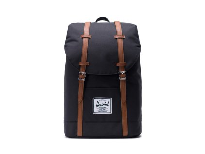 Herschel Retreat Black/Tan Synthetic Leather 19,5l