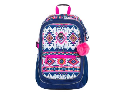 Dámský batoh BAAGL Školní Core Boho, barva Modrá ,Objem 21 - 30 litrů