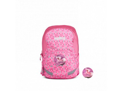 Dětský batoh Ergobag EASY L Confetti L 10l, barva růžová ,Objem do 10 litrů