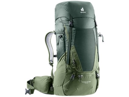 Pánský batoh Deuter Futura Air Trek 50 + 10 ivy-khaki, barva zelená ,Objem 41 - 50 litrů