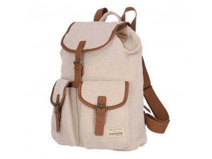 Pánský batoh Travelite Hempline Clap Backpack Beige, barva béžová ,Objem do 10 litrů