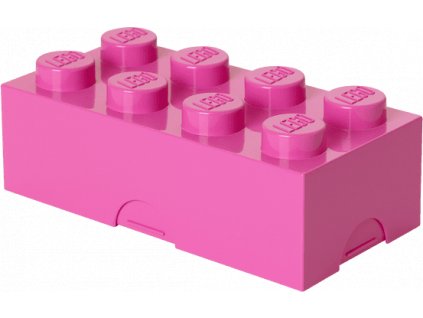 LEGO box na svačinu 100 x 200 x 75 mm růžový