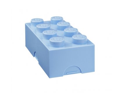 LEGO box na svačinu 100 x 200 x 75 mm světle modrý