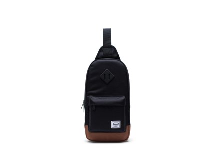 Pánský batoh HERSCHEL Heritage Shoulder Bag Black 8l, barva černá ,Objem do 10 litrů