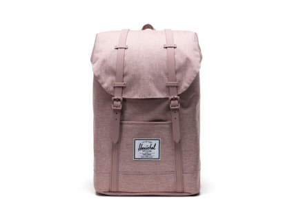 HERSCHEL Retreat Ash Rose Crosshatch 19,5L + Čelová LED svítilna 3W