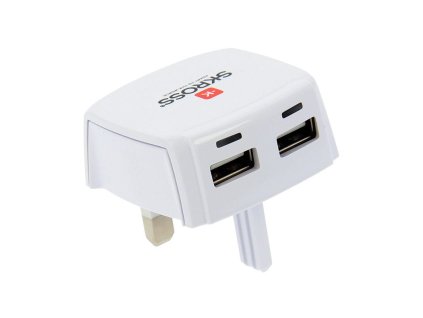SKROSS USB nabíjecí adaptér pro UK, 2100mA, 2x USB výstup