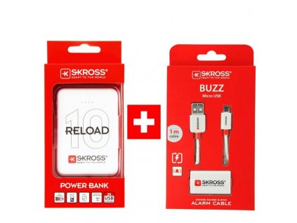 SKROSS PROMO powerbanka Reload 10 + Alarm USB kabel zdarma