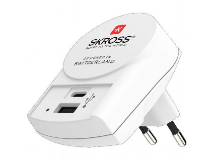SKROSS USB nabíjecí adaptér Type-C Euro, 5400mA max.