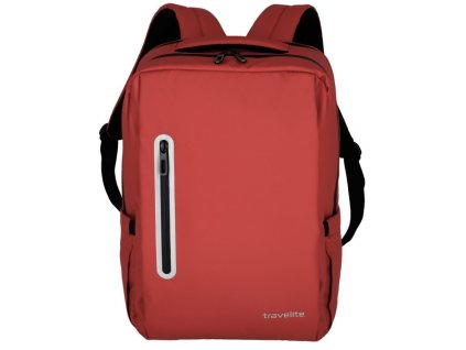 Pánský batoh Travelite Basics Boxy backpack Red, barva červená ,Objem 11 - 20 litrů