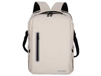 Pánský batoh Travelite Basics Boxy backpack Off-white, barva bílá ,Objem 11 - 20 litrů