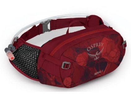 Osprey SERAL 4 II claret red + Čelová LED svítilna 3W