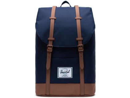 Herschel Retreat Peacoat/Saddle Brown 19,5l + LED svítilna s karabinou