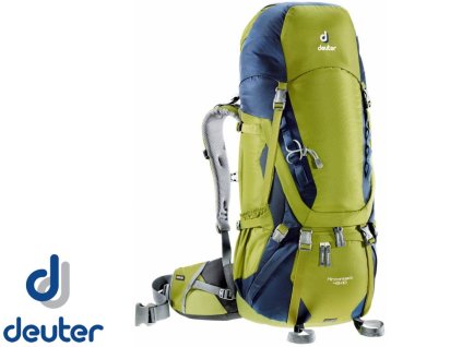 Deuter Aircontact 45+10 moss-navy - batoh + Sluchátka, myš nebo pouzdro