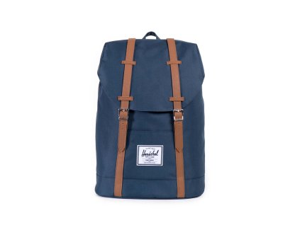 Herschel Retreat - Navy/Tan Synthetic Leather 19,5l