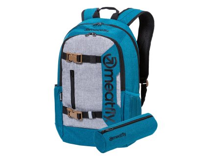 Meatfly Batoh Basejumper - Petrol Heather/Grey Heather - 22 L + PENÁL ZDARMA