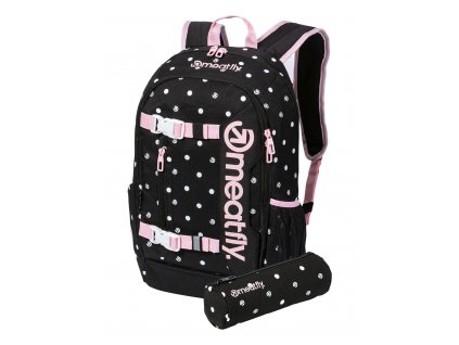 Meatfly Batoh Basejumper - Black Dots - 22 L + PENÁL ZDARMA