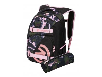 Meatfly Batoh Exile - Storm Camo Pink - 24 L + PENÁL ZDARMA