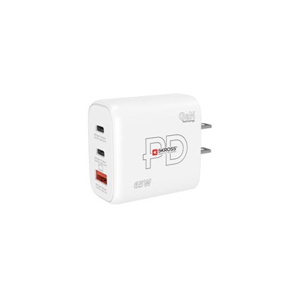 SKROSS USB A+C nabíjecí adaptér Power charger 65W GaN US, Power Delivery, typ A