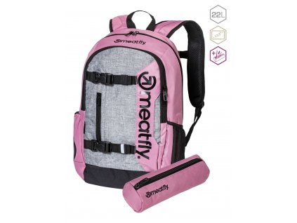 Meatfly Batoh Basejumper - Dusty Rose/Grey - 22 L