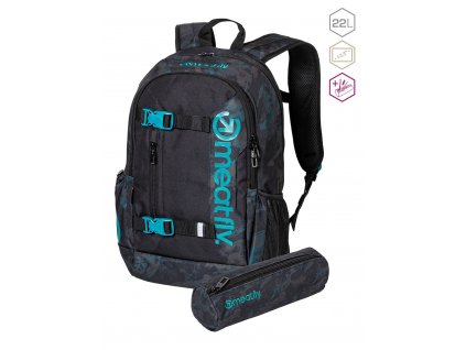 Meatfly Batoh Basejumper - Petrol Mossy/Black - 22 L