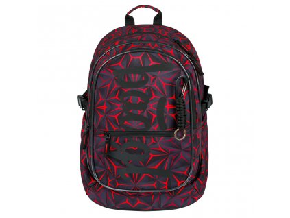 BAAGL Školní batoh Core Red Polygon 25l