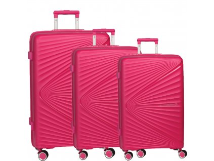 Fabrizio Worldpack Vegas Kofferset S M L 4 Rollen pink K149613 a