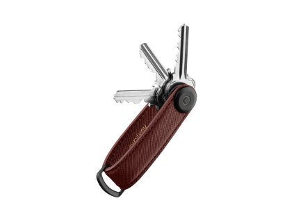 Orbitkey Kožená klíčenka 2.0 Saffiano - Dark Cherry