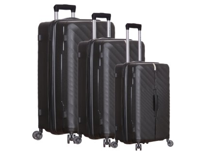 OUTDOOR GEAR Sada cestovních kufrů Stellar TR-407/3 PP - černá