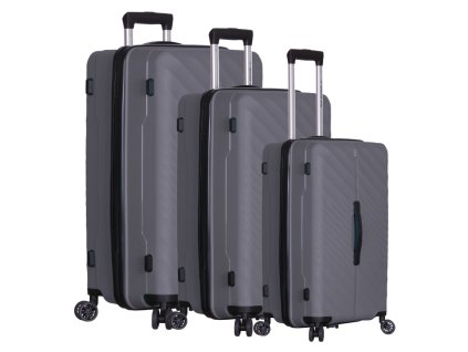 OUTDOOR GEAR Sada cestovních kufrů Stellar TR-407/3 PP - šedá