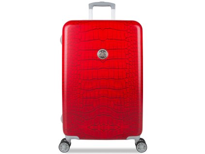 Cestovní kufr SUITSUIT® TR-1239/3-M - Red Diamond Crocodile + LED svítilna