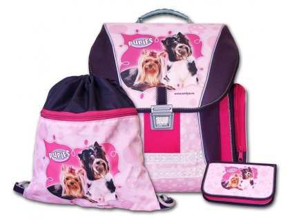 Školní batohový set Pupies 3-dílný + Sluchátka, myš nebo pouzdro