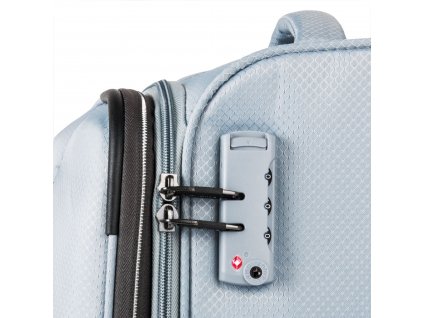 Travelite Kite 4w L Silver + Sluchátka, myš nebo pouzdro