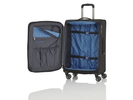 Travelite Capri 4w L Black + LED svítilna
