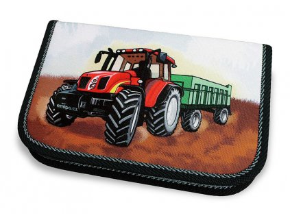 Školní penál 1-klopa Traktor (Varianta Neplněný penál)
