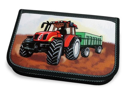 Školní penál 2-klopy Traktor (Varianta Neplněný penál)