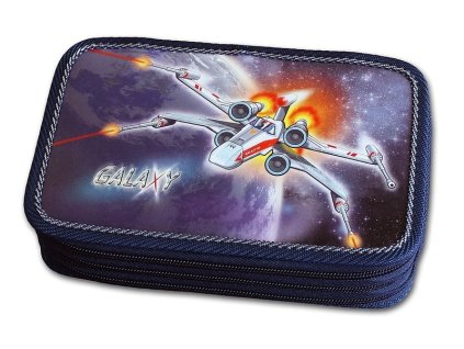 Školní penál 3-patra Galaxy (Varianta Neplněný penál)