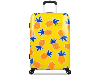 Cestovní kufr B.HPPY BH-1607/3-M - Home Sweet Pineapple + Sluchátka, myš nebo pouzdro