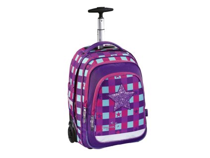 Trolley Baggymax Pink Star + LED svítilna