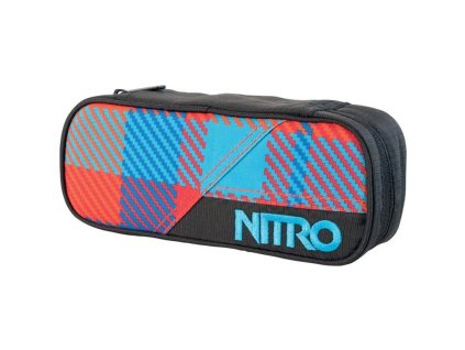 NITRO penál PENCIL CASE plaid red-blue