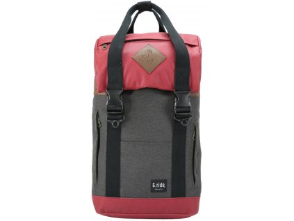 G.RIDE batoh ARTHUR XS black/red + LED svítilna