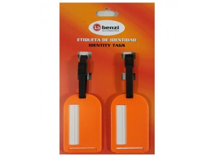 Jmenovky na zavazadlo Benzi 2ks BZ4066 - oranžová