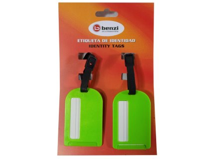 Jmenovky na zavazadlo Benzi 2ks BZ4066 - zelená