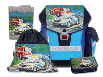 Školní batohový set ERGO TWO SOS 4-dílný + LED svítilna