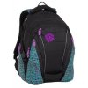 Dámský batoh Bagmaster BAG 8 C BLACK/WHITE/VIOLET, barva černá ,Objem 21 - 30 litrů