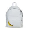 Pánský batoh EASTPAK PADDED PAK'R Leather Banana, barva bílá ,Objem 21 - 30 litrů