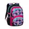holčičí batoh Bagmaster THEORY 20 A PINK/TURQUOISE/WHITE 24l, barva fialová