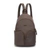 Dámský batoh PACSAFE  STYLESAFE SLING BACKPACK mocha, barva hnědá ,Objem do 10 litrů