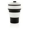XD Design Skládací silikonový hrnek -  černý/bílý